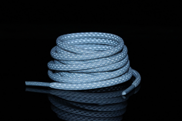 White Reflective Rope Laces