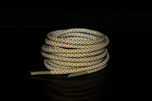 Mustard Yellow Reflective Rope Laces