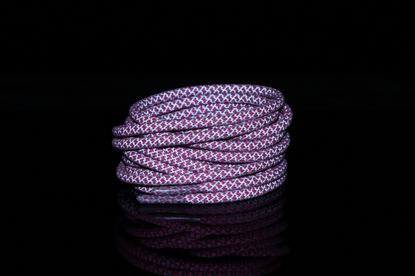 Baby Pink Reflective Rope Laces