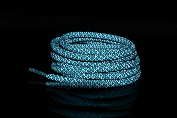 Teal Reflective Rope Laces