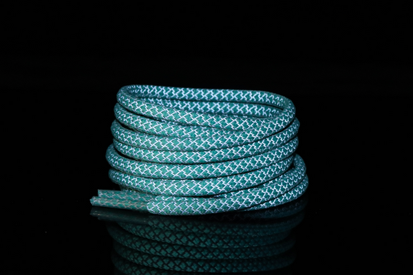 Neon Blue Reflective Rope Laces