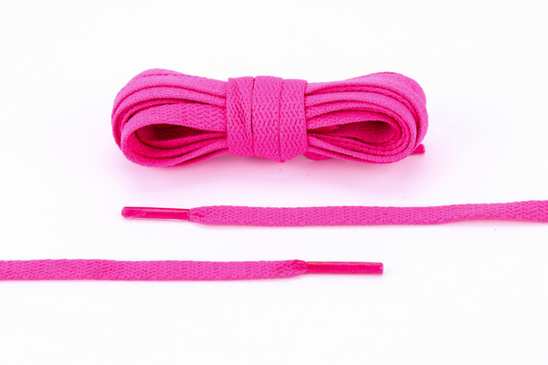 Bright Pink Flat Laces